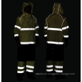 ANSI107 Männer HI VIZ Sicherheit Wasserdichte Regenmantel Hohe Sichtbarkeit Atmungsaktive Reflektierende Mit Kapuze Tragen Jacke für Nachtzeit Arbeit